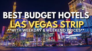 Best Budget Hotels On The Las Vegas Strip WITH PRICES [upl. by Enitsrik]