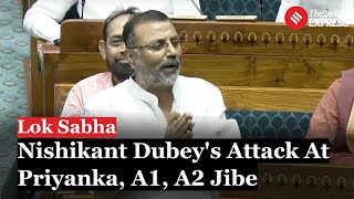 Nishikant Dubey Reveals Congress Old Secrets Attacks Priyanka Gandhi Over Ambani Wedding [upl. by Curtice]