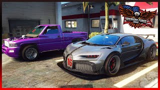 GTA5 RP  3000 HP CUMMINS VS BUGATTI CHIRON VS COPS DRAG RACING  AFG [upl. by Oivlis534]