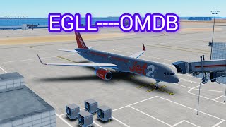 B757 jet2 airlines EGLL  OMDB Full Flight İnfinite Flight special for 50 subscribers thanks [upl. by Irmina]