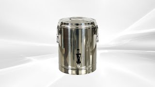 20L stainless steel insulation bucket Commercial with faucet ice block ice powder special bucketSW20 [upl. by Raquela951]