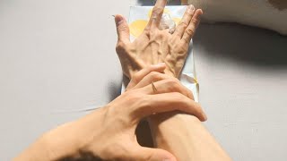 Role play of hands touching the center of a tissue box ASMR [upl. by Eidson]