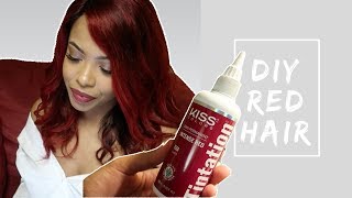 How to  DIY Red Hair ft Kiss Colors Tintation [upl. by Haimirej]