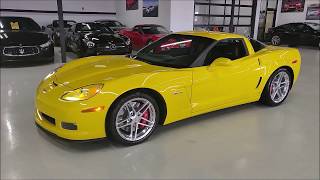 2007 Chevrolet Corvette Velocity Yellow Tintcoat Z06 Startup and Walk Around [upl. by Oakes888]