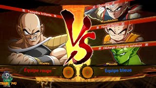 DBFZ Saiyan Saga themed fights 4 Nappa vs Tien Shinhan Krilin amp Piccolo [upl. by Urbanna]