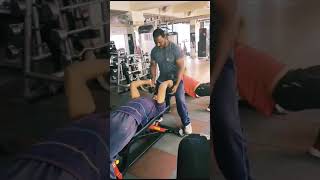 Exerciser with gym trainer John in Fitness studio  Nr Bora Banda bus stop Hyderabad [upl. by Adiana]