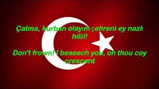 Istiklal Marsi  Turkey National Anthem English lyrics [upl. by Hepsoj]