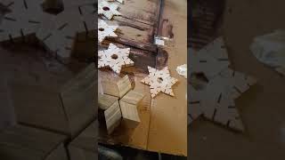 Simple wooden snowflakes [upl. by Columbine763]