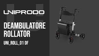 Deambulatore rollator Uniprodo UNIROLL01 DF  Presentazione del prodotto 10250026 [upl. by Herbert]