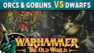 Orcs amp Goblins vs Dwarfs  The Old World Live Battle Report [upl. by Nivrehs]