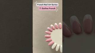 Outline French nail art tutorial nailart salem frenchnail salemnailart [upl. by Accebber]