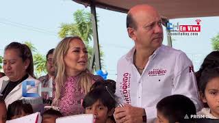 Inauguración de malla sombra en la escuela quotYoloxochitlquot en la colonia Biznaga Cuautla CuautlaHoy [upl. by Helmer]