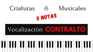 🔴 Vocalización para Contralto de 3 Notas [upl. by Idalina242]