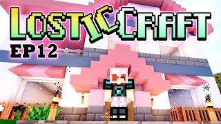 Building me a CUTE COLORFUL HOUSE FINALLY  Lostic Craft EP12  Modded Minecraft Survival [upl. by Eannyl]