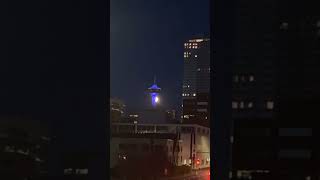 Calgary yyc beltline cityscape fullmoon [upl. by Nosidda903]