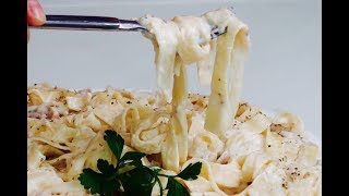 best creamy carbonara طريقة عمل مكرونة الكاربونارا [upl. by Atrebor]