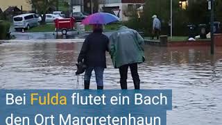 Unwetter und Hochwasser in Hessen [upl. by Ikila]