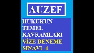 Hukukun Temel Kavramları Vize Denem Sınavı 1 [upl. by Ayk]