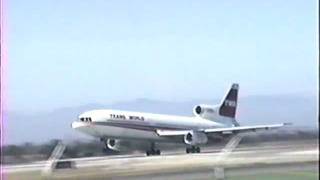 TWA L1011s at LAX  6231990  Takeoff and Landing [upl. by Clarey501]