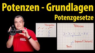 Potenzen  Grundlagen Basis Exponent Potenzgesetze  einfach erklärt  Lehrerschmidt [upl. by Amr]