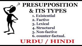 Presupposition and its Types Definition with Examples Urdu  Hindi [upl. by Ennairol]