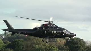 Augusta 109 taking off at Shobdon Airfield [upl. by Ecnarrat706]