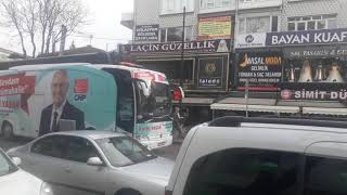 CHP seçim otobüsü Ankara Yenimahalle  15 Mart 2019 Cuma [upl. by Hubing]