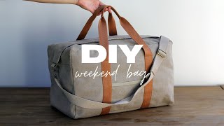 Weekender duffle bag sewing pattern amp tutorial  How to sew the Atlanta bag with pattern [upl. by Cyb]