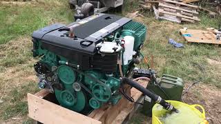 Volvo Penta D4260 Start Up Engine Test Run [upl. by Rybma]