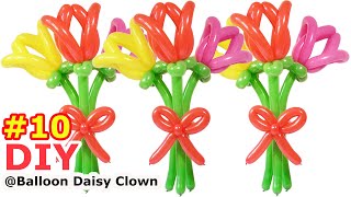 Balloon Flower Tulip Bouquet TUTORIAL balloon decoration ideas [upl. by Dahlstrom536]