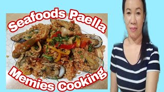 SeafoodsPaellaHow to Cook Seafoods PaellaseafoodspaellaMemiescookingseafoodsrecipe [upl. by Nollie814]