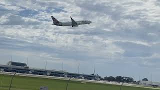 Fiji Airways 737 Max 8 taking off to Nadi [upl. by Airdnoed86]