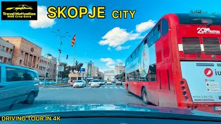 SKOPLJE vožnja kroz grad Jesen 2024  SKOPJE City Driving Tour in 4K North Macedonia [upl. by Roter173]