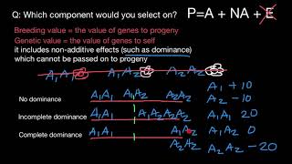 Breeding value Genetic value and Dominance deviation explained [upl. by Rocker]