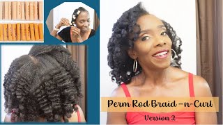 Blown Out 4C Hairstyle  Braid and Curls [upl. by Lelia]