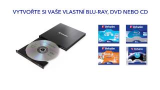 Externí Bluray Slimline vypalovačka Verbatim s USB 30 [upl. by Cirde]