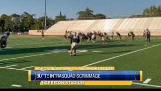 Butte College football prepares for week one with intrasquad scrimmage [upl. by Icnarf]