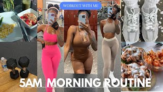 5 AM MORNING ROUTINE  Realistic Week of Workouts  New Workout Outfits [upl. by Florine191]