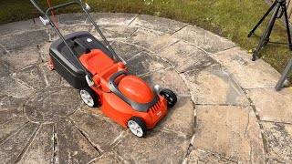 Review  Flymo EasiStore 340R Electric Rotary Lawn Mower  34 cm Cutting Width [upl. by Carey]