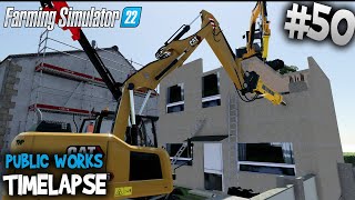 🚧 Impressive Demolition of a House with Heavy Machinery👷 Public Works in FS22 [upl. by Thordis]