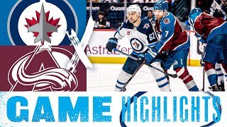 Colorado Avalanche vs Winnipeg Jets  Game Highlights [upl. by Derk111]