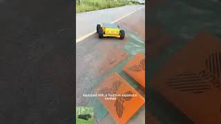 remote operated lawn mower trimmer made by Vigorun Tech Vigorun wireless caterpillar mowing robot [upl. by Hareemas]