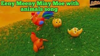 eeny meeny miny moe with animal songeeny meeny miny moe nursery rhyme cartoon song lyrics [upl. by Izmar33]