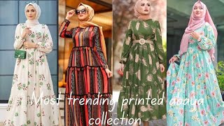 New Stylish Printed Abaya Designs 2024  printed burqa design [upl. by Aniz]