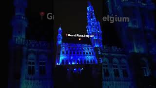 Amazing light show at Brussels🇧🇪beautifulview grandplace newyearlightshow [upl. by Hserus]