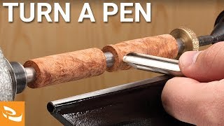 Turning a Pen on a Lathe Pen Making Howto [upl. by Stan]