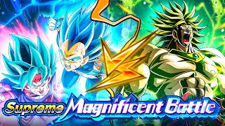 CARNIVAL LR TEQ BROLY VS SSBKK GOKU amp SSBE VEGETA SUPREME MAGNIFICENT BATTLE DBZ Dokkan Battle [upl. by Eriha]