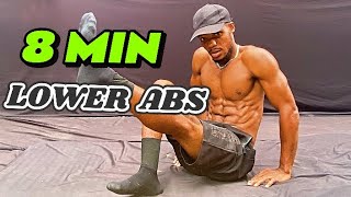 8 MIN LOWER ABS  LOWER ABS WORKOUT AT HOME [upl. by Nnylirak]