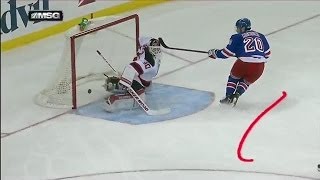 Martin Brodeur robs Kreider with the blocker [upl. by Ycniuqal812]