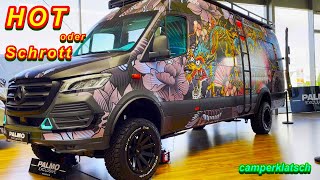 unglaublichstes Camping Wohnmobil🔴der Yakuza Gangster🔴Mercedes Sprinter ALLRAD Kastenwagen 4x4 [upl. by Uokes688]